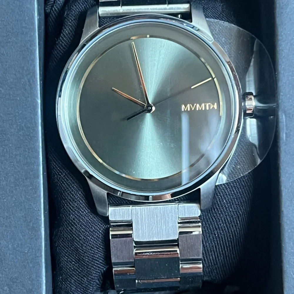 MVMT Men’s Silver Watch with Gray Sunray Dial